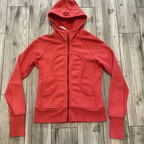 Lululemon Scuba Hoodie Womens 6 Bon Bon Pink Stretch Full Zip Running Sweatshirt - Picture 1 of 13